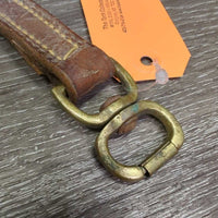 Thick Leather Attachment, Swivel, Spring Snap *gc, rusty, residue, cracks, older, unstitched
