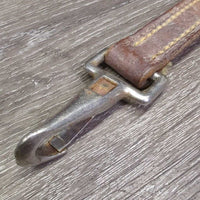 Thick Leather Attachment, Swivel, Spring Snap *gc, rusty, residue, cracks, older, unstitched
