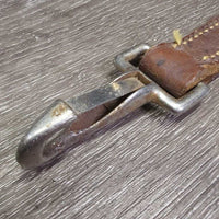 Thick Leather Attachment, Swivel, Spring Snap *gc, rusty, residue, cracks, older, unstitched
