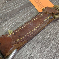 Thick Leather Attachment, Swivel, Spring Snap *gc, rusty, residue, cracks, older, unstitched
