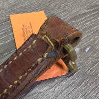 Thick Leather Attachment, Swivel, Spring Snap *gc, rusty, residue, cracks, older, unstitched
