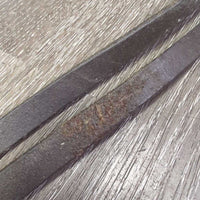 Narrow Thin Braided Reins *gc, dirt/residue, scrapes?chews, dry, stiff

