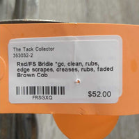 Rsd/FS Bridle *gc, clean, rubs, edge scrapes, creases, rubs, faded
