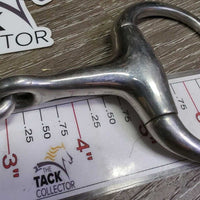 Thin French Link Eggbutt Bit, flat center bar *gc, clean, scuffs, stains, residue, scratches, older
