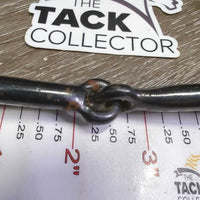 SS Sweet Iron Western Argentine Bit, leather lace *gc, clean, rust spots, chews & scratches
