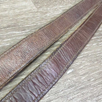 Pr Soft Nylon Lined Stirrup Leathers *gc, older, clean, rubs, creases, dents, threads, scraped edges
