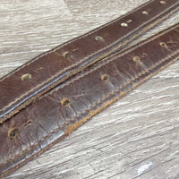 Pr Soft Nylon Lined Stirrup Leathers *gc, older, clean, rubs, creases, dents, threads, scraped edges
