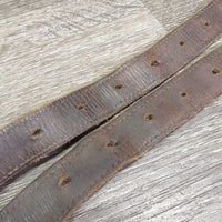 Pr Soft Nylon Lined Stirrup Leathers *gc, older, clean, rubs, creases, dents, threads, scraped edges
