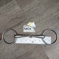 Med Hollow Mouth Loose Ring Snaffle Bit *gc, clean, scuffs, scratches, stains, rubs, residue, dull
