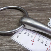 Med Hollow Mouth Loose Ring Snaffle Bit *gc, clean, scuffs, scratches, stains, rubs, residue, dull

