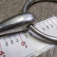 Med Hollow Mouth Loose Ring Snaffle Bit *gc, clean, scuffs, scratches, stains, rubs, residue, dull
