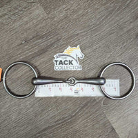 Med Hollow Mouth Loose Ring Snaffle Bit *gc, clean, scuffs, scratches, stains, rubs, residue, dull
