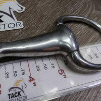 Thick Hollow Mouth Eggbutt Bradoon Bit *gc, clean, stains, mnr residue, scuffs & scratches
