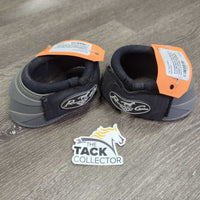 No Turn Bell Boots, velcro *gc, dirt, residue, stains, pills, edge rubs, scuffs & scrapes
