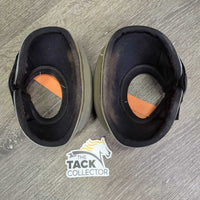 No Turn Bell Boots, velcro *gc, dirt, residue, stains, pills, edge rubs, scuffs & scrapes
