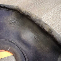 Pr Hard Shell No Turn Bell Boots, velcro *gc, cakey dirt, pilly, rubbed torn edge, scuffs
