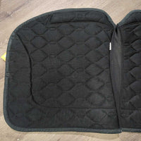 Quilt Dressage Pad, non slip top, bling, piping *vgc, clean, mnr hair, rubs, threads, puckers, holey edges, creases, faded
