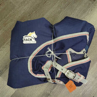 300g Winter Blanket, neck, 2 legs *gc, mnr hair, repairs, dirt, film, stains, faded, older, slices, holes, 0 wpf
