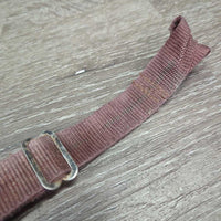 adjustable Nylon Web Tail Strap, Connector Ring *gc/fair, rubs, faded, pitted, stains
