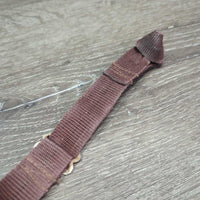 adjustable Nylon Web Tail Strap, Connector Ring *gc/fair, rubs, faded, pitted, stains
