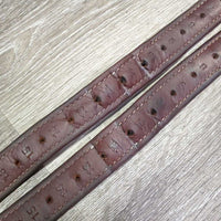 Soft Nylon Lined Stirrup Leathers *xc/vgc, clean, mnr stretched holes, rubs, dents & rubs
