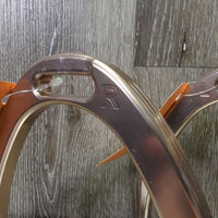 Pr "Siena Sloped" Stirrup Irons, spike grips, special order *xc/vgc, clean, mnr residue, scuffs
