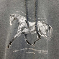 Sweatshirt Hoodie "When I Bestride Him..." *gc, clumpy, rubs, pills cracking logo
