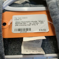 Sweatshirt Hoodie "When I Bestride Him..." *gc, clumpy, rubs, pills cracking logo
