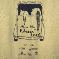 SS T Shirt "The Event at Rebecca Farm" *gc, mnr hair, sm armpit seam hole

