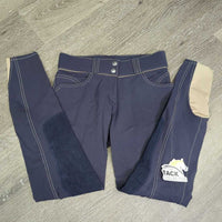 Euro Seat Breeches *gc,mnr snags, faded, puckers, curled inner waist, seam puckers & undone seam stitching, discolored seat & legs
