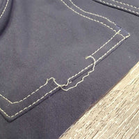 Euro Seat Breeches *gc,mnr snags, faded, puckers, curled inner waist, seam puckers & undone seam stitching, discolored seat & legs

