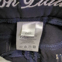 Euro Seat Breeches *gc,mnr snags, faded, puckers, curled inner waist, seam puckers & undone seam stitching, discolored seat & legs
