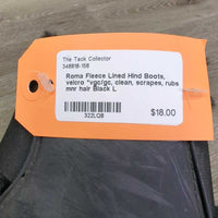 Fleece Lined Hind Boots, velcro *vgc/gc, clean, scrapes, rubs, mnr hair

