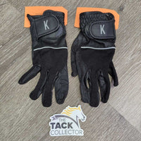Cloth Mesh Synthetic Riding Gloves *gc/fair, clean, peeling, rubs, scrapes
