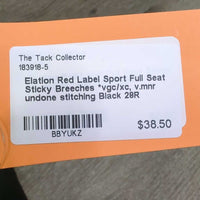 Full Seat Sticky Breeches *vgc/xc, v.mnr undone stitching
