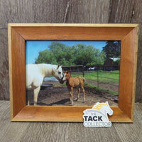 Mare & Frame Wood Horse Photograph *vgc, mnr scratch
