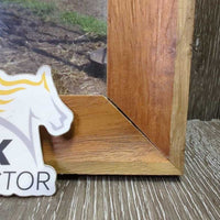 Mare & Frame Wood Horse Photograph *vgc, mnr scratch
