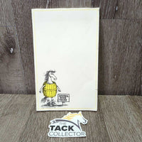 Barrel Race Pony Notepad *xc, curled corner & slice
