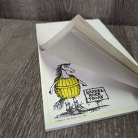 Barrel Race Pony Notepad *xc, curled corner & slice
