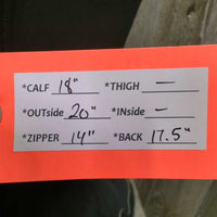Tall Neoprene Winter Riding Boots, zips *gc, stiff zips, dirt, hair, rubs, pills
