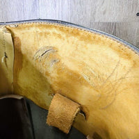 Dress Boots, Pull On, 2 Boot Pulls & brown plastic forms, black vinyl boot bag *gc, older, widened/extended, rubs, dust, scuffs peeled

