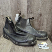 Square Toe Boots, Pull ON *vgc, mnr dirt, scuffs, dents & hairy inside
