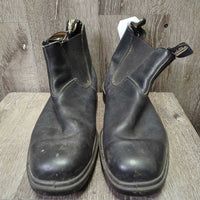 Square Toe Boots, Pull ON *vgc, mnr dirt, scuffs, dents & hairy inside
