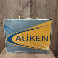 Pr Synthetic Lace Up Paddock Boots, box *new, older, v.degraded, PEELING, CRUMBLES, cracked, creased
