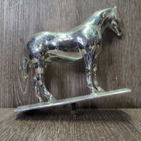 Metal Horse Trophy Top *gc, dirt, film, mnr rust, older
