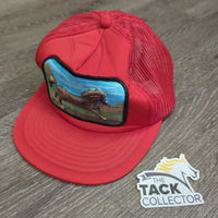Mesh Ball Cap "3D Running Horse" *gc, dents, dents
