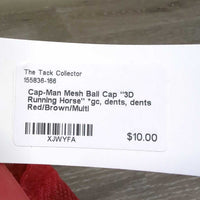 Mesh Ball Cap "3D Running Horse" *gc, dents, dents
