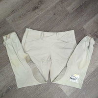Euro Seat Breeches *gc/fair, stains, discolored seat & legs, seam puckers & unstiched stitching, repairs, older
