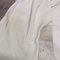 Euro Seat Breeches *gc/fair, stains, discolored seat & legs, seam puckers & unstiched stitching, repairs, older
