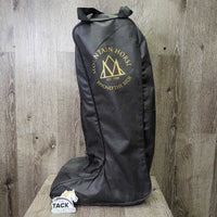 Pr Field Boots, Black Nylon Boot Bag *xc/vgc, mnr creases, hair, dirt
